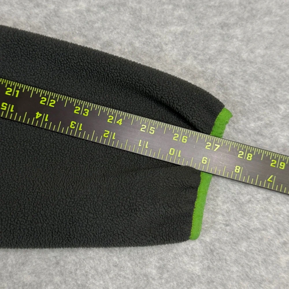 Columbia Polartec Fleece Jacket Mens XL Full Zip Gray Lime Green Hiking‎ Outdoor